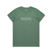 SEVEN SEAS - WOMENS TEE - SAGE GREEN