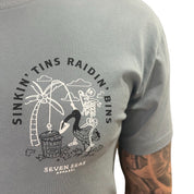 THE IBIS - MEN'S TEE - MINERAL BLUE