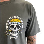 FORTUNE FAVOURS THE BRAVE - MEN'S TEE - CHARCOAL