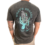 KRAKEN - MEN'S TEE - BLACK STONEWASH
