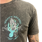 KRAKEN - MEN'S TEE - BLACK STONEWASH