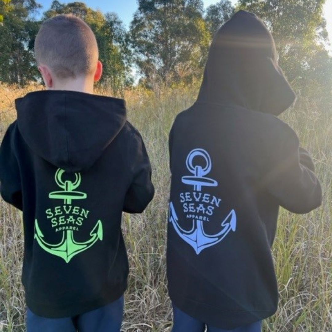 SPLIT ANCHOR - YOUTH HOODIE - BLACK