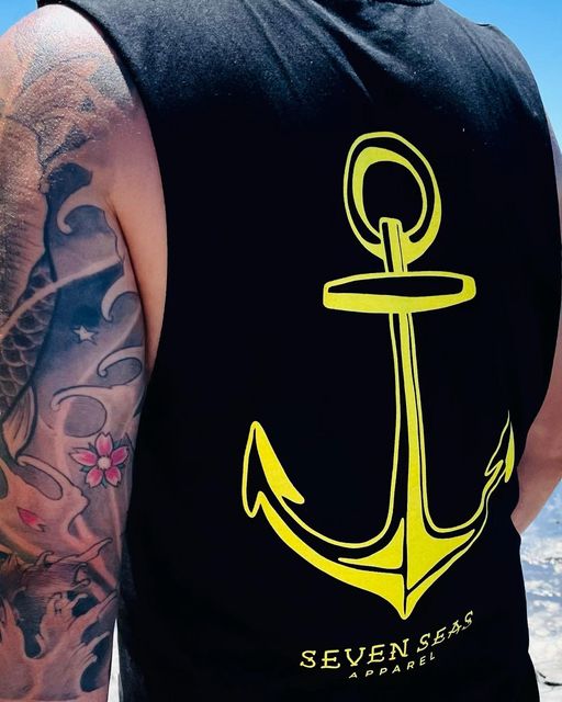 ANCHOR - MEN'S TANK - BLACK
