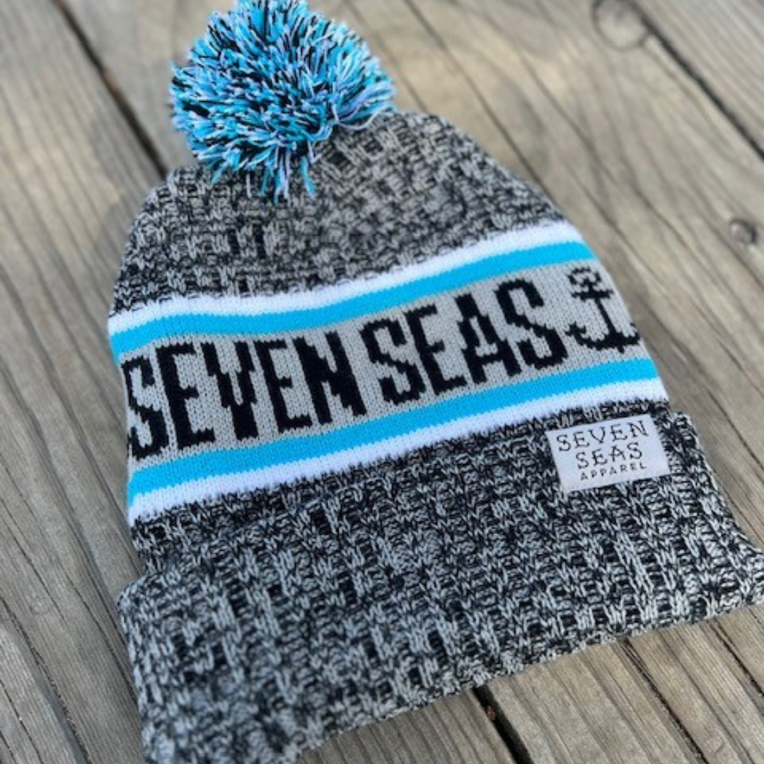 Beanie - Black & Blue Marle