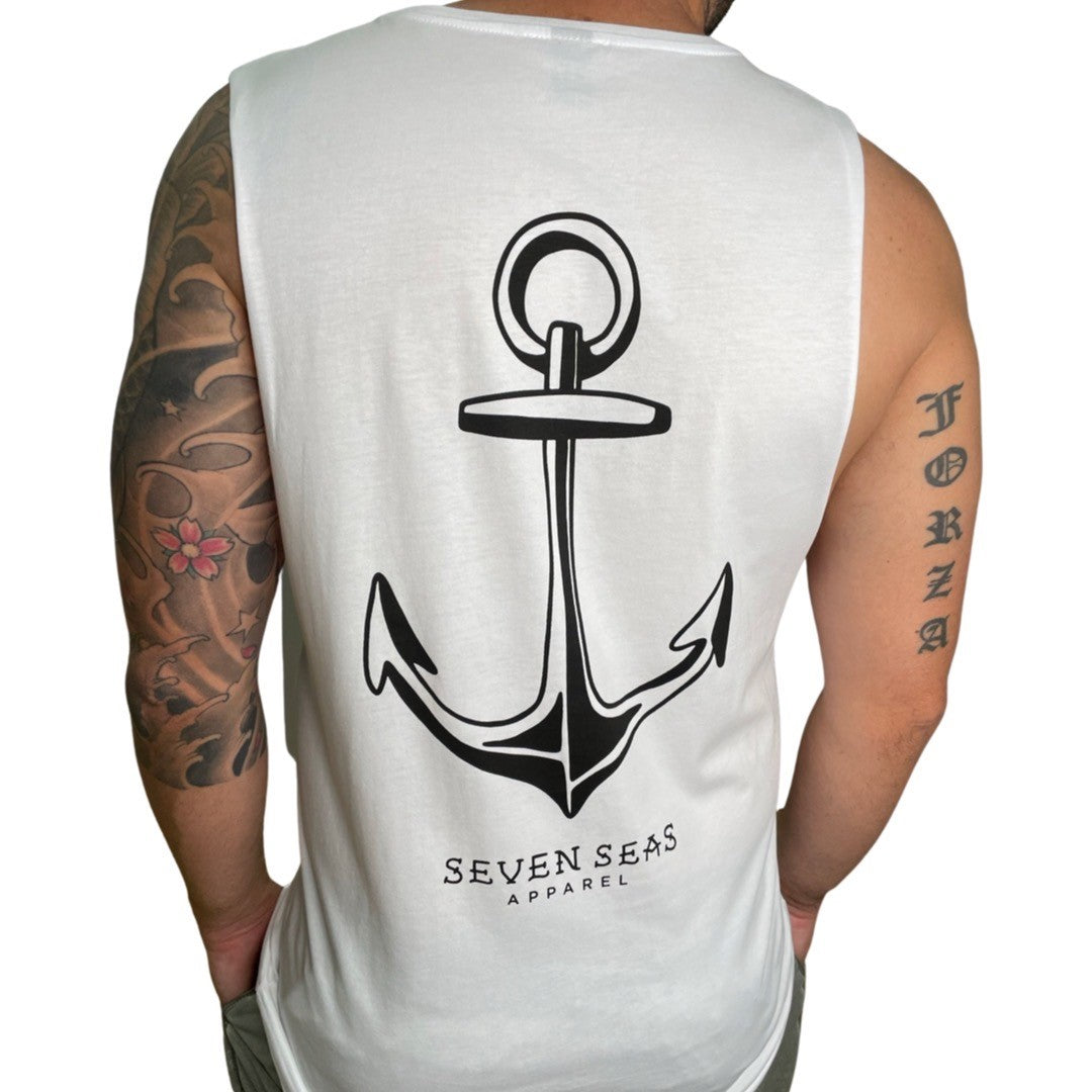 ANCHOR - MEN'S TANK - WHITE