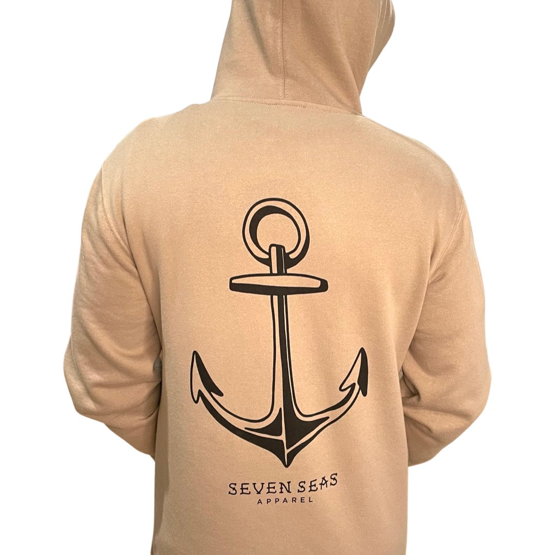 ANCHOR - MEN'S HOODIE - SAND