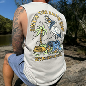 SINKIN' TINS, RAIDIN' BINS - MEN'S TANK - CLOUD GREY