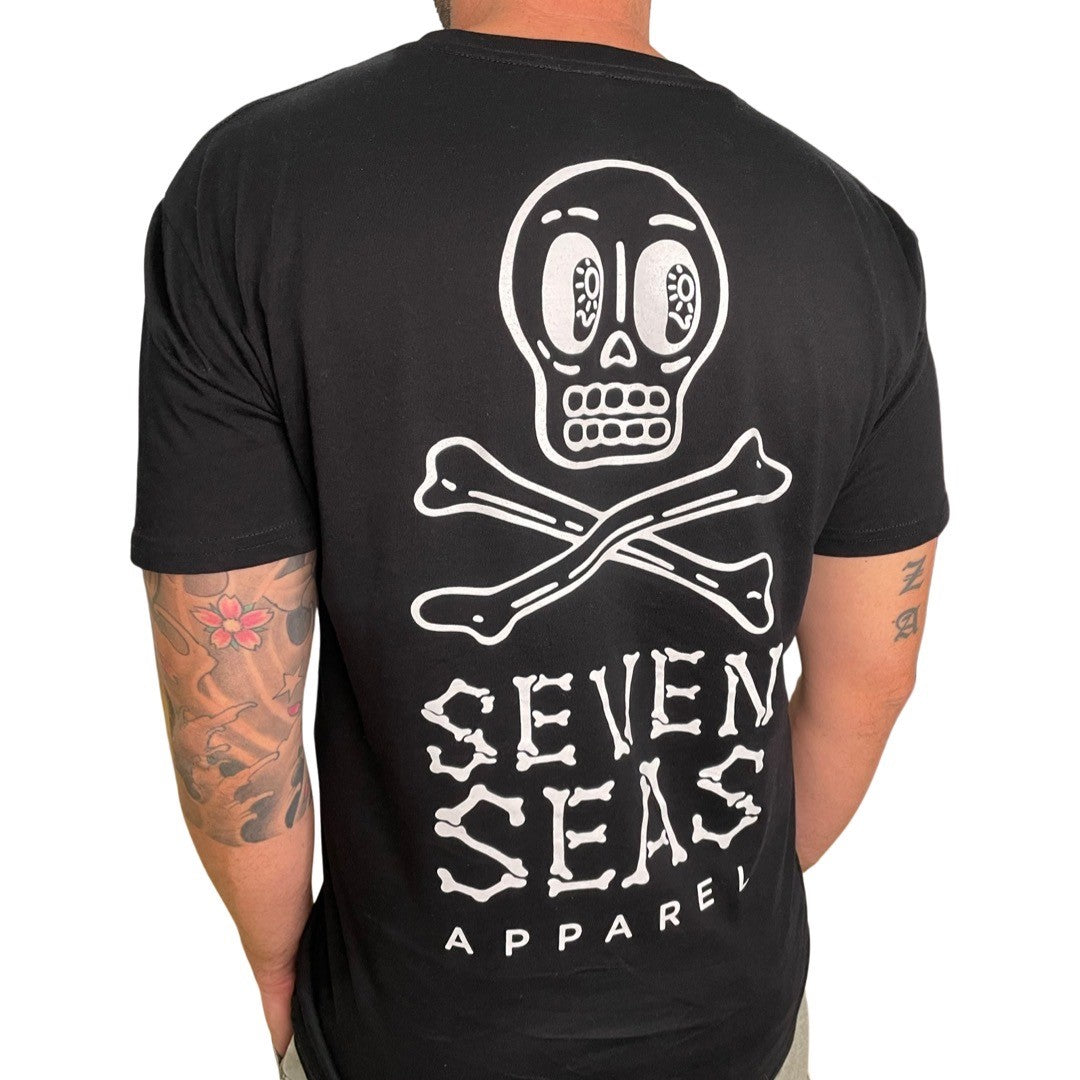 SKULL & BONES - MEN'S TEE - BLACK