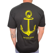 ANCHOR - MEN'S TEE - BLACK/YELLOW
