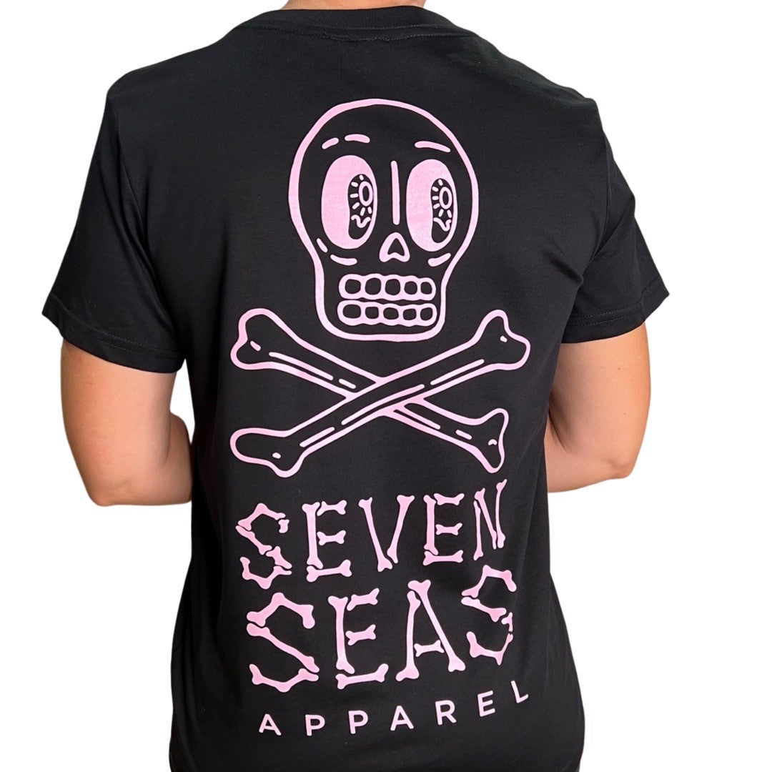 SKULL & BONES - WOMEN'S TEE - BLACK